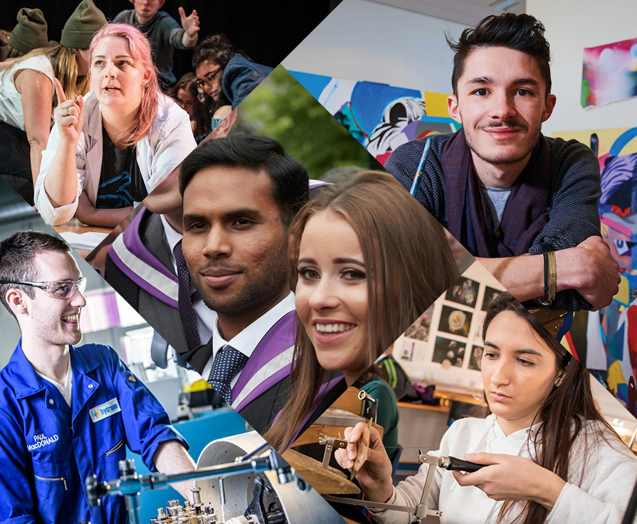 Collage of students