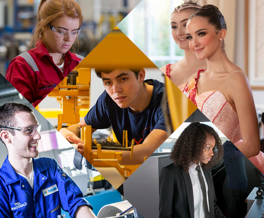 Photocollage of students