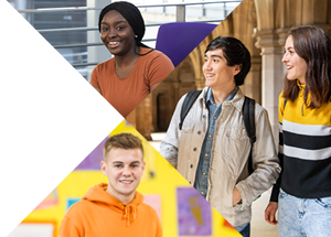 Photocollage of students in different environments.